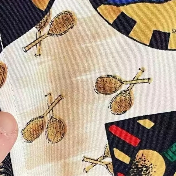 Vintage Lavon Sport Tennis Themed Zip Front Bomber Jacket Women's Size Small - Picture 7 of 11